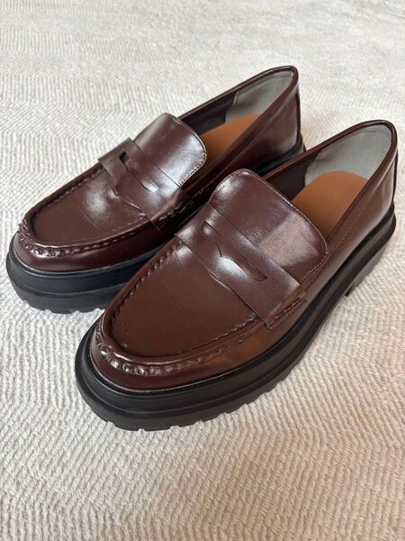 GU厚底ローファー Lサイズ ローファー ブラウンローファー
