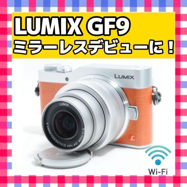 LUMIX GF9 レンズキット パナソニック Panasonic ミラーレス Wi-Fi ミラーレス一眼 ブラウン