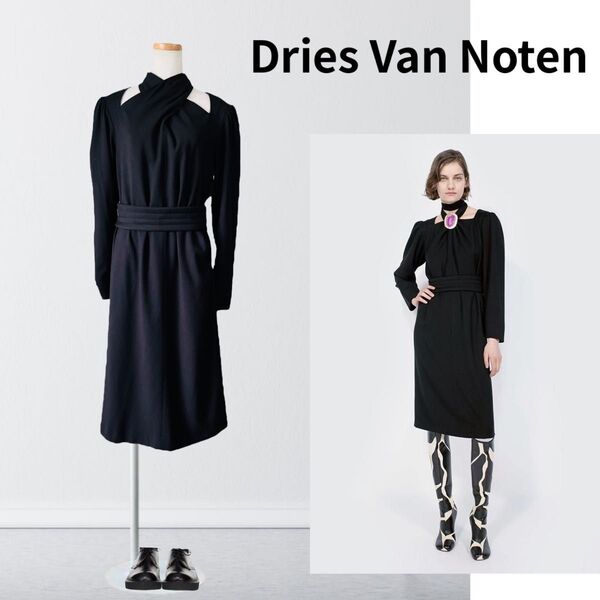 新品 DRIES VAN NOTEN ドリス ヴァン ノッテン 2022 ホルターネック ワンピース 36