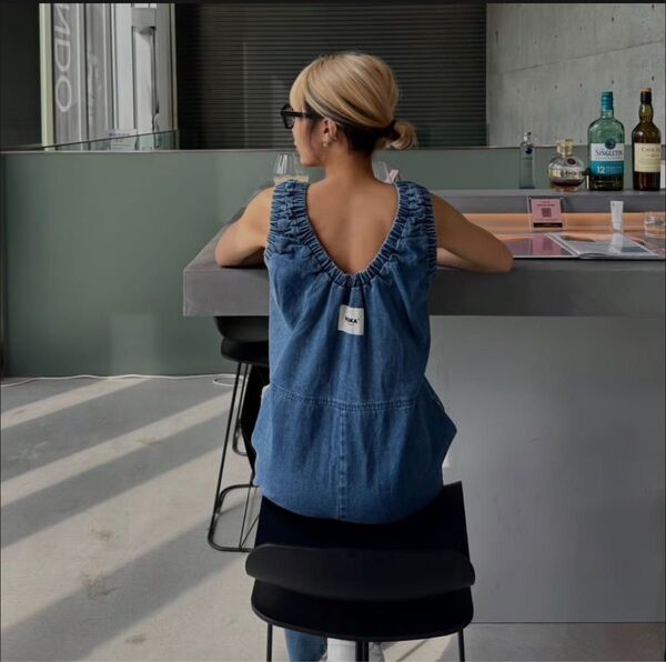 MOKA tag denim coveralls オールインワン デニムサロペ