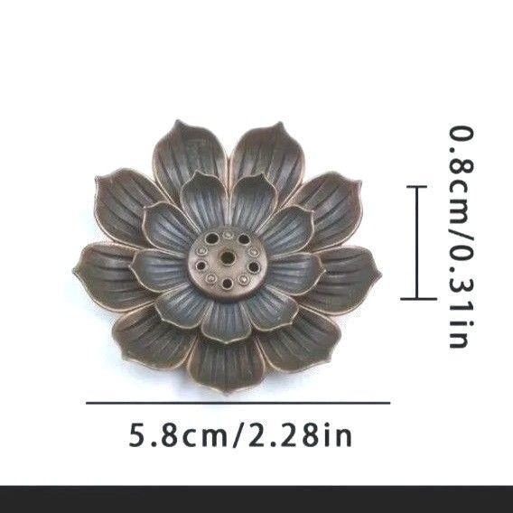 金属製 シンプルで使いやすい 線香立て お香立て 蓮の花