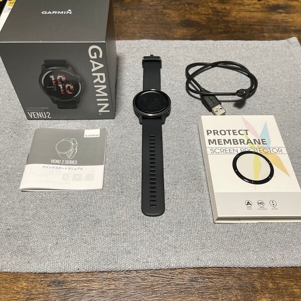 Garmin Venu 2 スマートウォッチ フル充電で11日間稼働Suica 対応 睡眠分析 ストレス値 ほぼ新品 即日発送