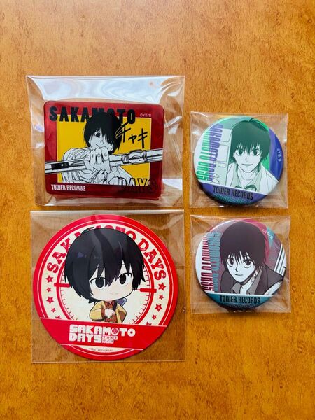 SAKAMOTO DAYS 南雲 タワレコ アクリルバッジ 缶バッジ 特典 4点セット