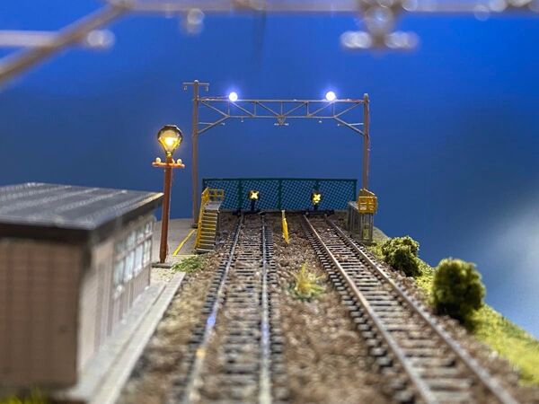 鉄道模型 ジオラマ Nゲージ 留置線 LED照明付き
