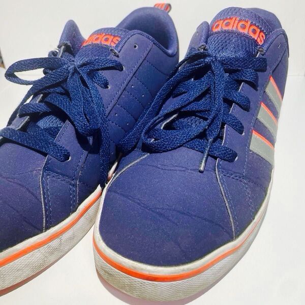adidas SPG 753001 スニーカー シューズ ネイビー×オレンジ サイズ27cm