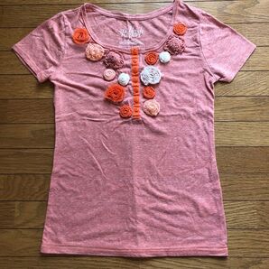 Flash Report Tシャツ 花飾り