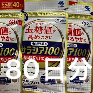 サラシア100 20日分× 2袋 40日分× 1袋 80日分