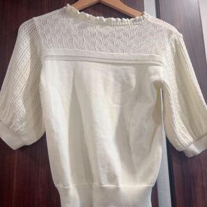 アンドクチュール 半袖ニット メッシュ編み 春夏