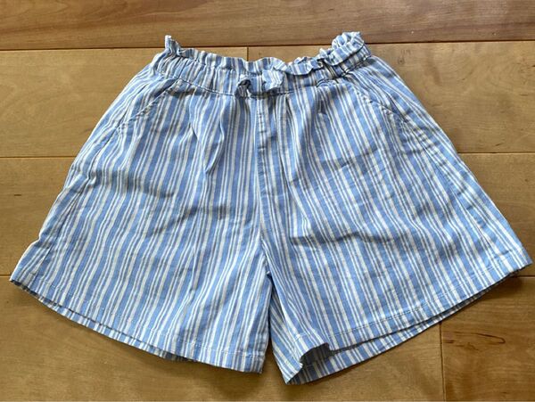 ショートパンツ ボーダー 120 リボン キッズ 女の子