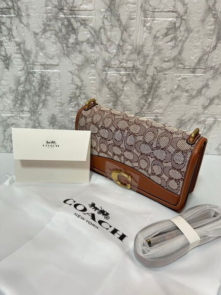【新品未使用】COACH コーチ バンディット ショルダー バッグ・シグネチャー テキスタイル ジャカード