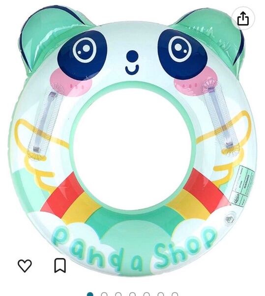 浮き輪 うきわ 持ち手付き パンダ柄 可愛い 水遊び 海水浴 60cm