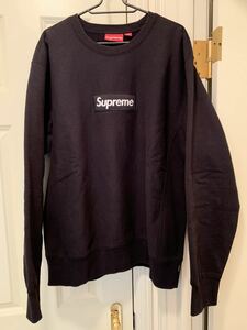 L Supreme Box Logo Crewneck Sweatshirt Large Black 18FW シュプリーム ボックス ロゴ ボックスロゴ ブラック 黒 トレーナー 18AW