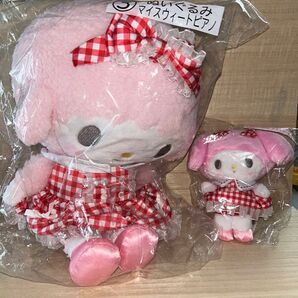 マイメロディくじ2点セット③ピアノぬいぐるみ⑥マイメロマスコット