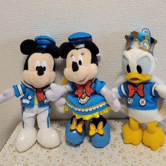 ぬいぐるみバッジ ミッキー・ミニー・ドナルドセット クワッキーダックシティ2024