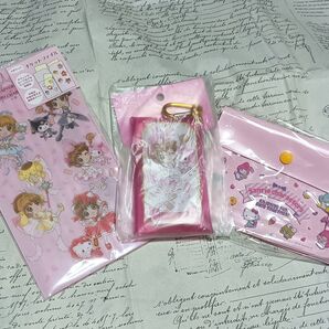 サンリオ カードキャプターさくら チケットファイル クリア小物ケース クリアポーチ マイメロディ ハローキティ