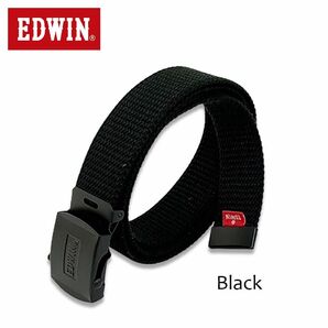 EDWIN ブラックバックル GIデザインベルト ブラック ワンタッチ 作業着 普段着 ガチャベルト