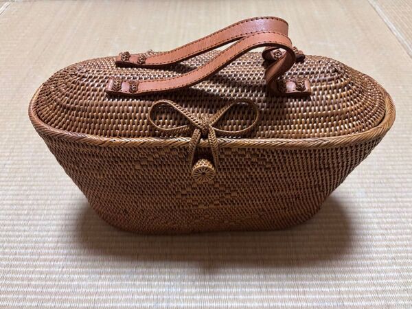 アタバッグ かごバッグ 蓋つき 内布付き
