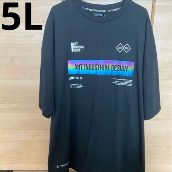 メンズ オーバーサイズ Tシャツ 5L 黒 ペイズリー ストリート アメカジ
