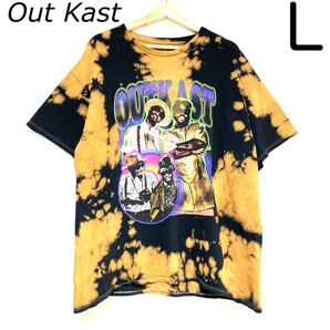 輸入古着 Out Kast アウトキャスト 公式 Tシャツ ブリーチ染め ヒップホップ
