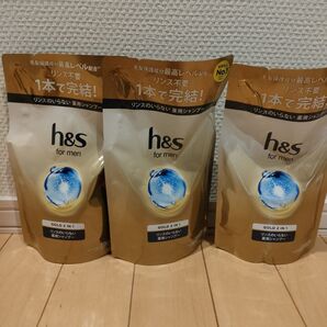 h&s for men GOLD2in1 ゴールド リンスのいらない薬用シャンプー 300g 3袋