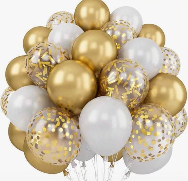 30個セット ゴールド ホワイト バルーン 風船 パーティー バースデー 誕生日 バルーン 誕生日 結婚式 アクセサリー パール