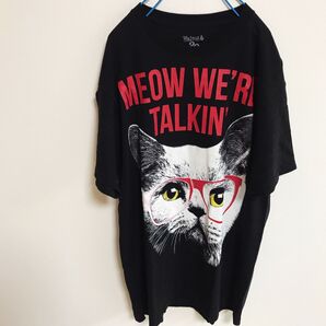 Tシャツ 半袖 猫 ねこ ネコ cat 黒 アメリカ古着 ヴィンテージ