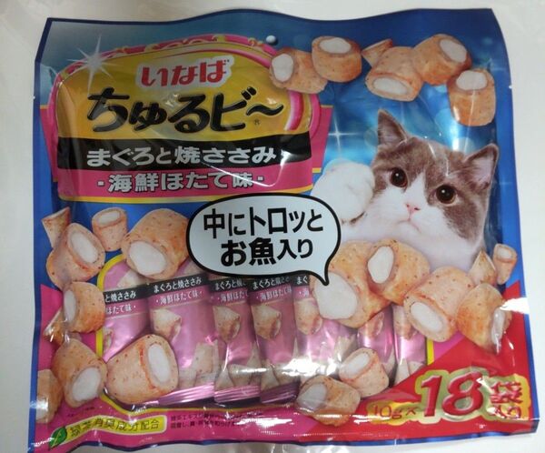 いなば ちゅるビ〜 まぐろと焼ささみ 海鮮ほたて味 18袋 入り 猫おやつ ウエットフード キャットフード