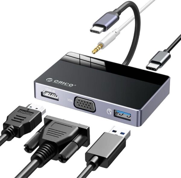 新品未使用!!ORICO USB C ハブ 5-in-1 USB3.0 100WPD充電 4K