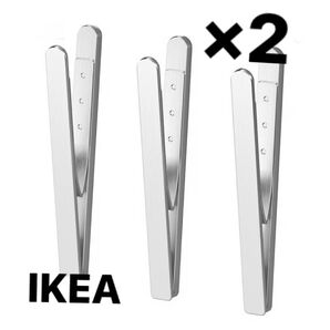 新品 IKEA マグネット クリップ 3本×2セット 磁石 シルバー 北欧