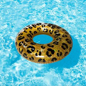 浮き輪 大人 子供 浮輪 レオパード柄アウトドア ビーチ 夏休み サイド プール