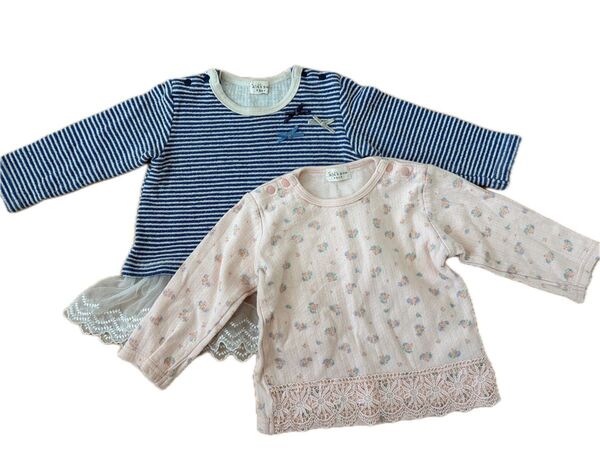 kid's zoo キッズズー 長袖トップス カットソー 2枚セット 80サイズ
