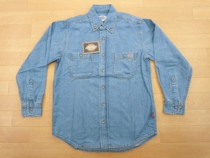 g284★新品★サイズ SS★DICKIES ディッキーズ FB460U デニムシャツ★ワークシャツ ボンマックス★カラー7 ブルー★即決★