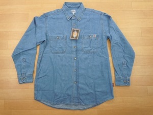 g313★新品★サイズ L★DICKIES ディッキーズ FB460U デニムシャツ★ワークシャツ ボンマックス★カラー7 ブルー★即決★