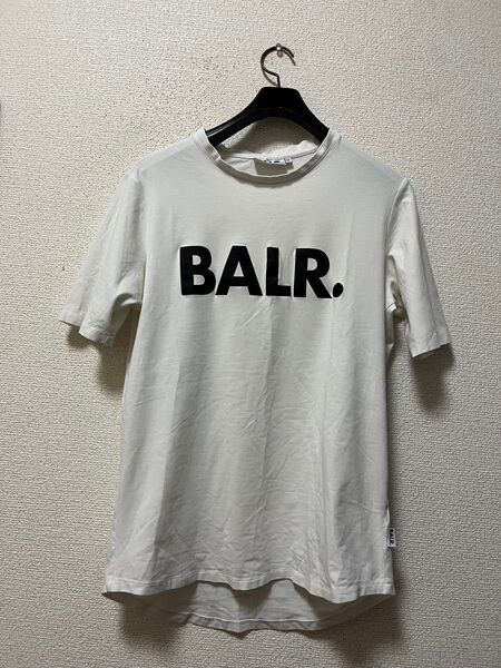 ボーラー フロントデカロゴプリント 半袖Tシャツ /Mは 白 ストレッチ トレーニング BALR.