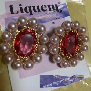 美品 Liquem リキュエム カラーディフォルメ サークルピアス 原宿店限定