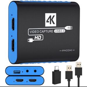 キャプチャーカード 高速転送 低遅延 4K HDMI パススルー機能を搭載