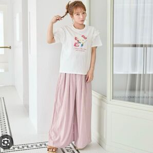 アンジュシャルム ワイドパンツ ピンク