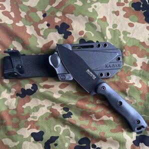 KA-BAR BK-19 ナイフ 黒 シース付き タクティカル ケーバーブラック ホルスター サバイバルナイフ