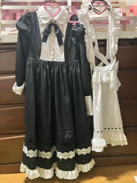lilymoon メイドゴシックロリータワンピース メイド服 コスプレ パニエ付き
