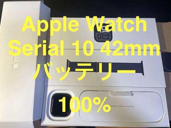 【保証残り 】Apple Watch Series 10 GPS アルミニウム 42mm ジェットブラック 純正品 動作確認済み
