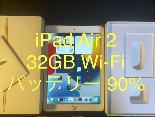 iPad Air 第2世代 Wi-Fiモデル 32GB ゴールド MNVR2J/A A1566 ケース付き 動作確認済