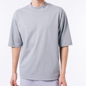 ラコステ 5分袖 モックネック サマーニットTシャツ