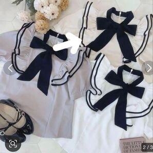 エブリン evelyn バイカラーボウタイリボンブラウス 量産型 地雷系 ロリータ服 推し活
