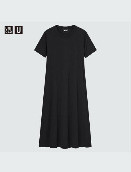 UNIQLO ユニクロ エアリズムコットンロングフレアワンピース M ブラック