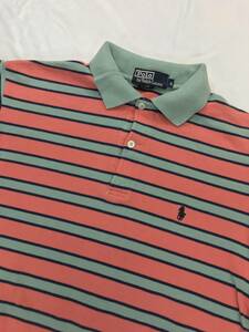 古着 445 Sサイズ 半袖 ボーダー シャツ polo ポロ ラルフローレン ビンテージ 80 90 USA vintage