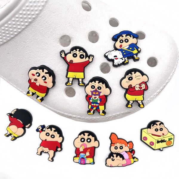 クレヨンしんちゃん 新ちゃん ジビッツ 10個セット クロックス サンダル アクセサリー 可愛い
