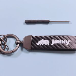 スズキ 鈴木 SUZUKI ジムニー Jimny キーホルダー カーボン調 車用品 キーリング ドレスアップ カー用品