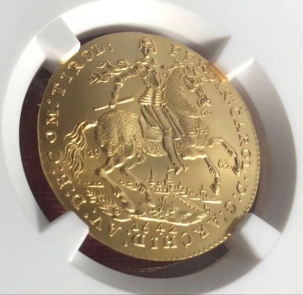 【準最高鑑定】オーストリア 1963 2ダカット金貨 ゴールドメダル フェルディナンド3世 NGC MS68 クレジットカードOK
