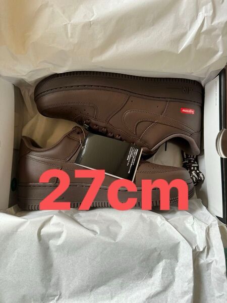 Supreme × Nike Air Force 1 Low "Baroque Brown" 27cm