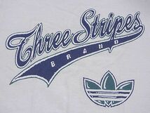 USA製　adidas THREE STRIPES Tシャツ　色：白　SIZE：M　アディダス トレフォイルロゴ　両面ロゴ　ビックロゴ　90S　OLD_画像4